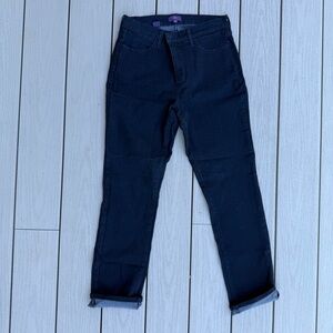 Dark Blue Denim Jeans, NYDJ straight leg jeans